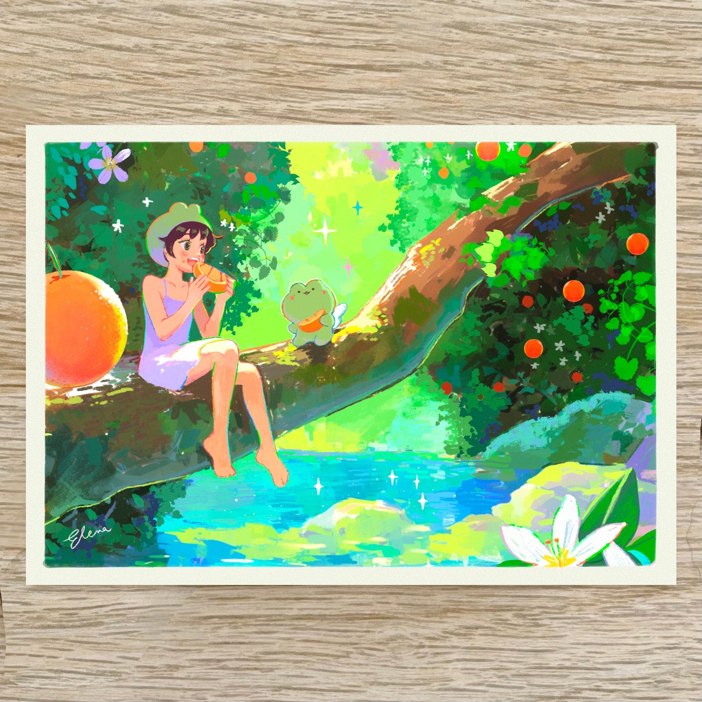 Froggie friends print elemoli