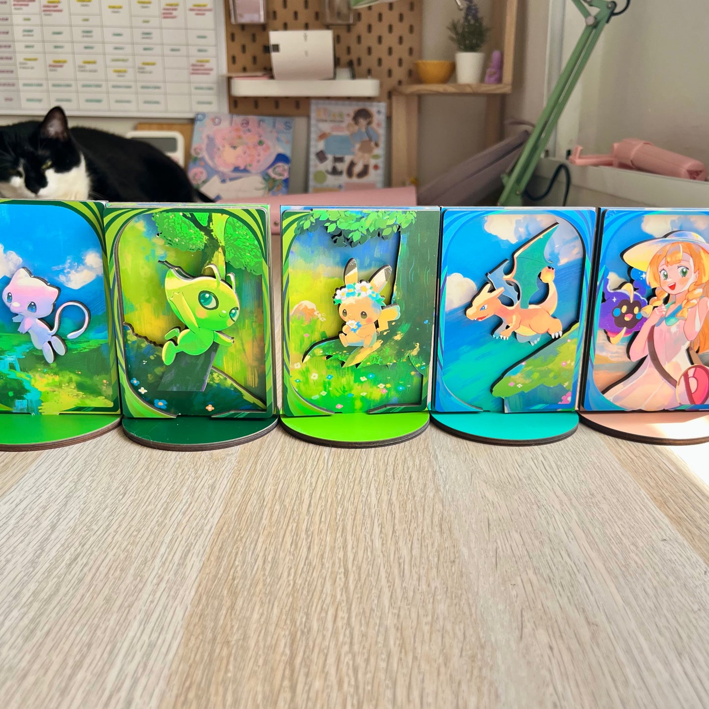 Poke cards standees elemoli