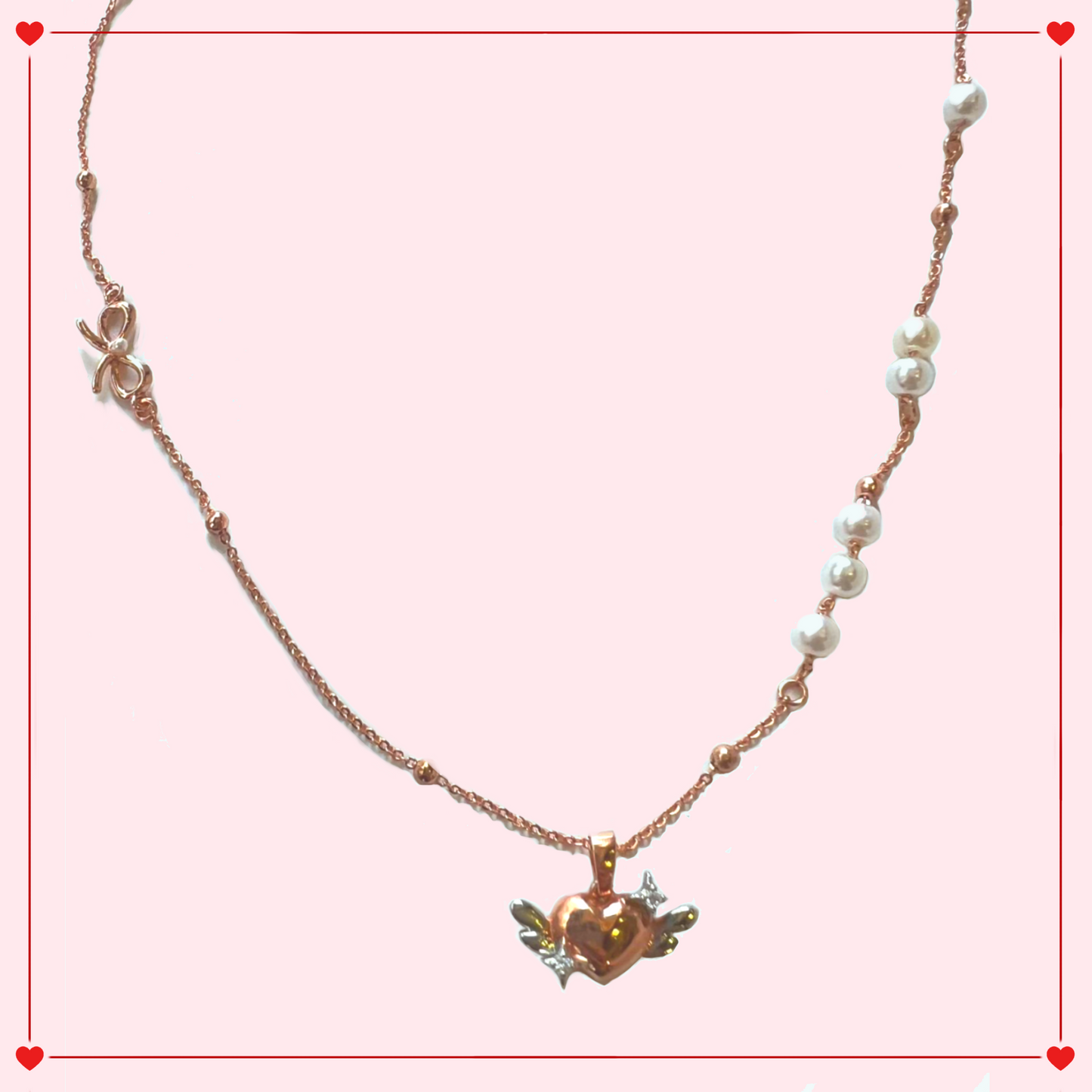 Heart cupid necklace Elina's art