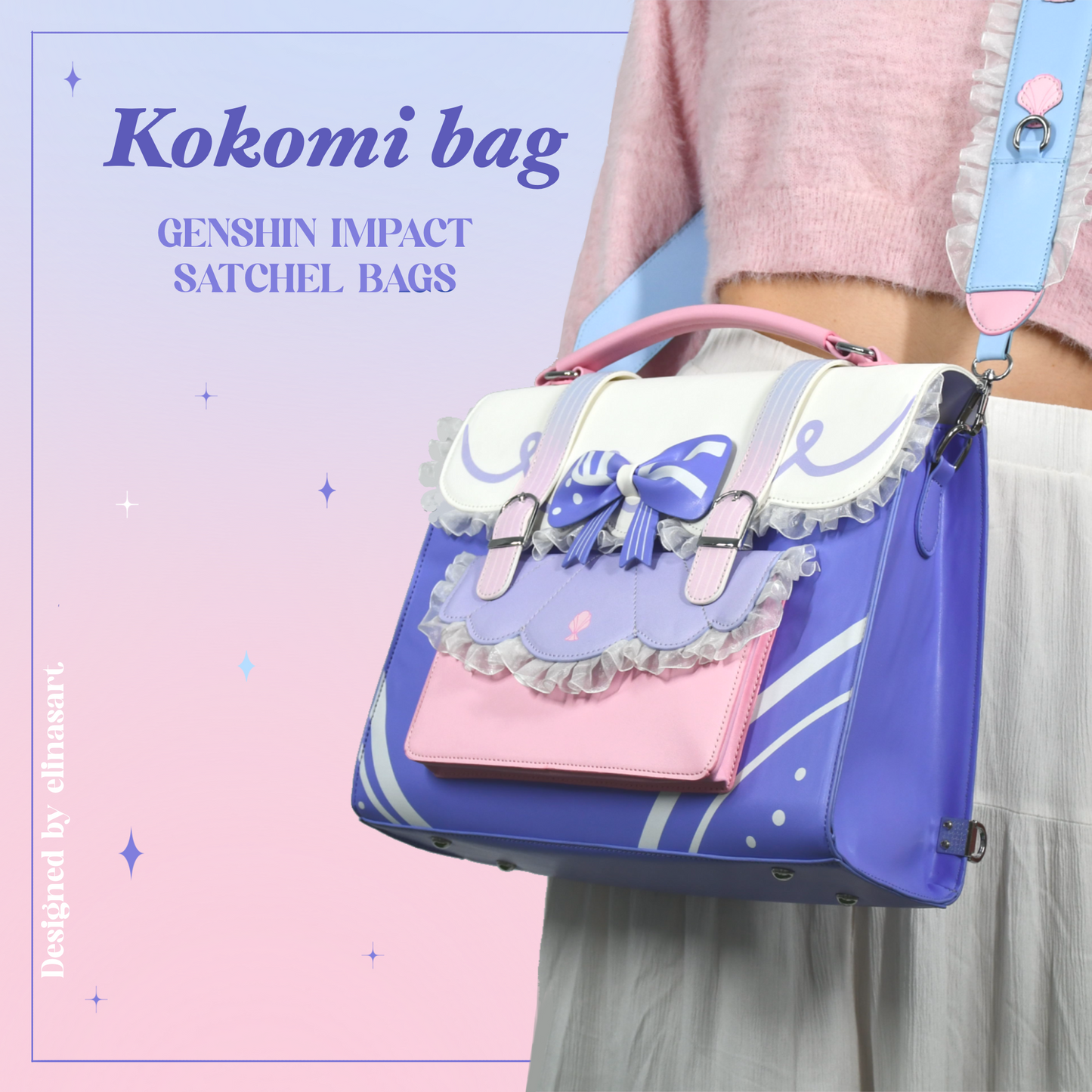 Kokomi satchel bag Elina's art
