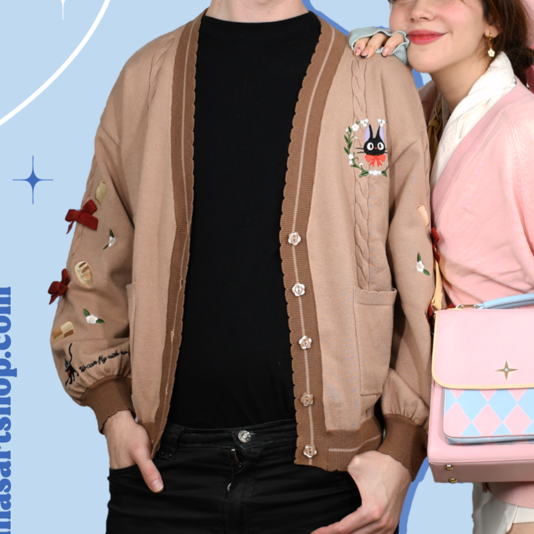 Black cat cardigan LEFTOVERS Elina's art