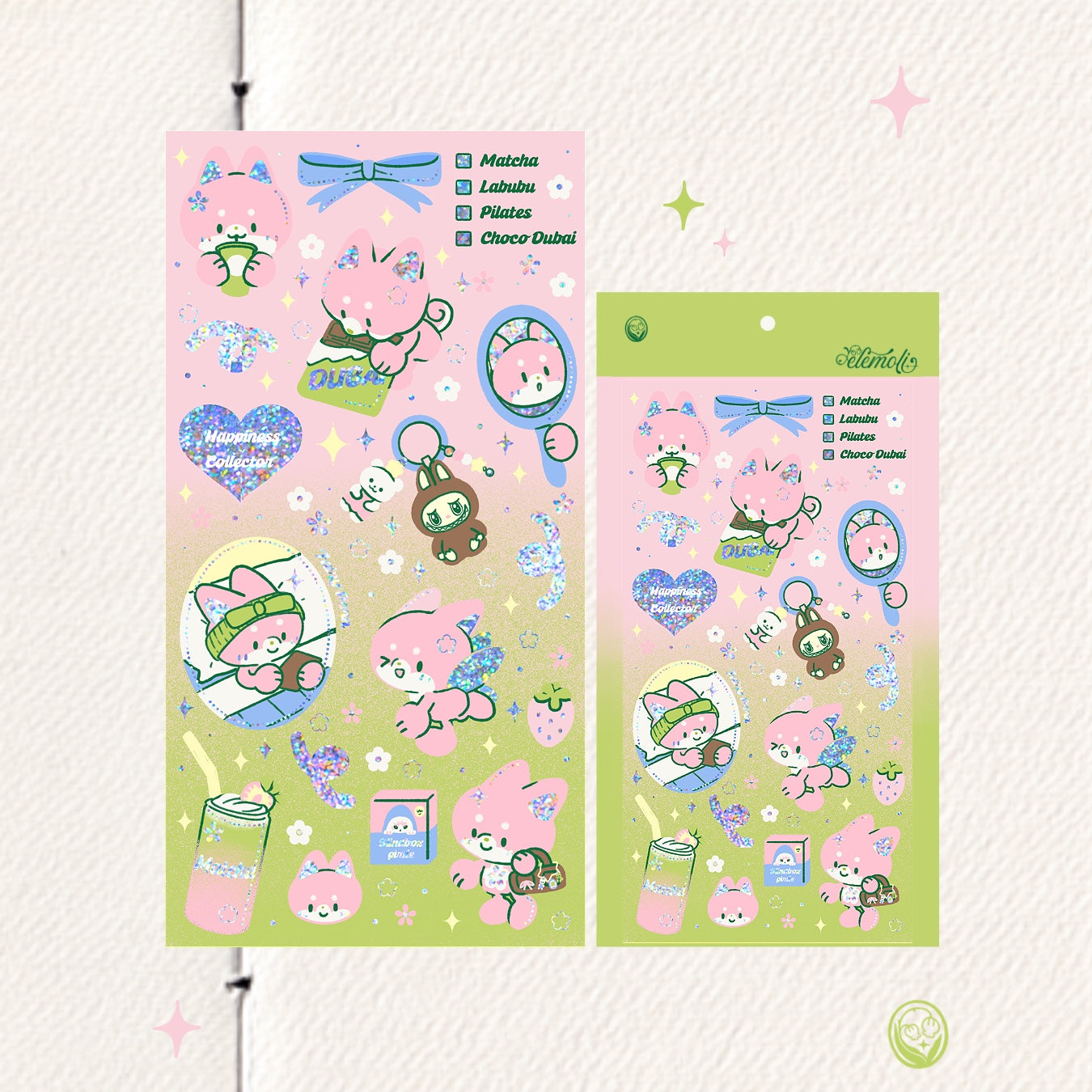 Girlie pilates choco dubai stickersheet elemoli