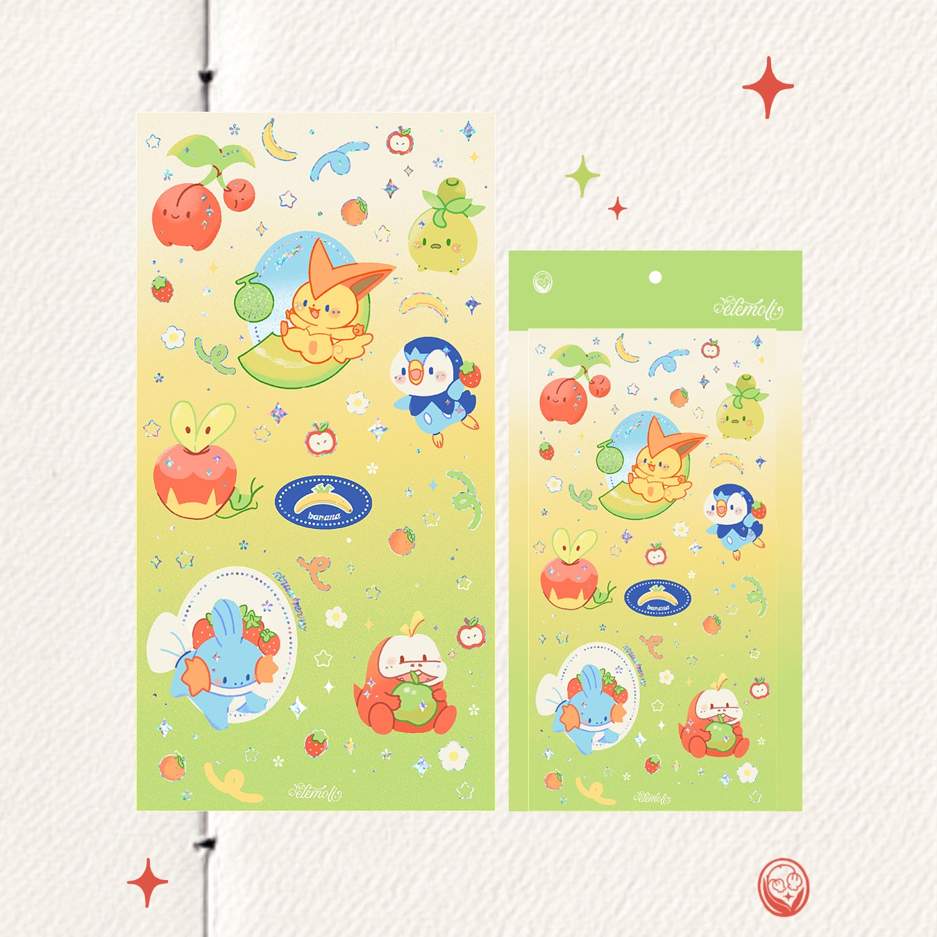 Poke fruity stickersheet elemoli