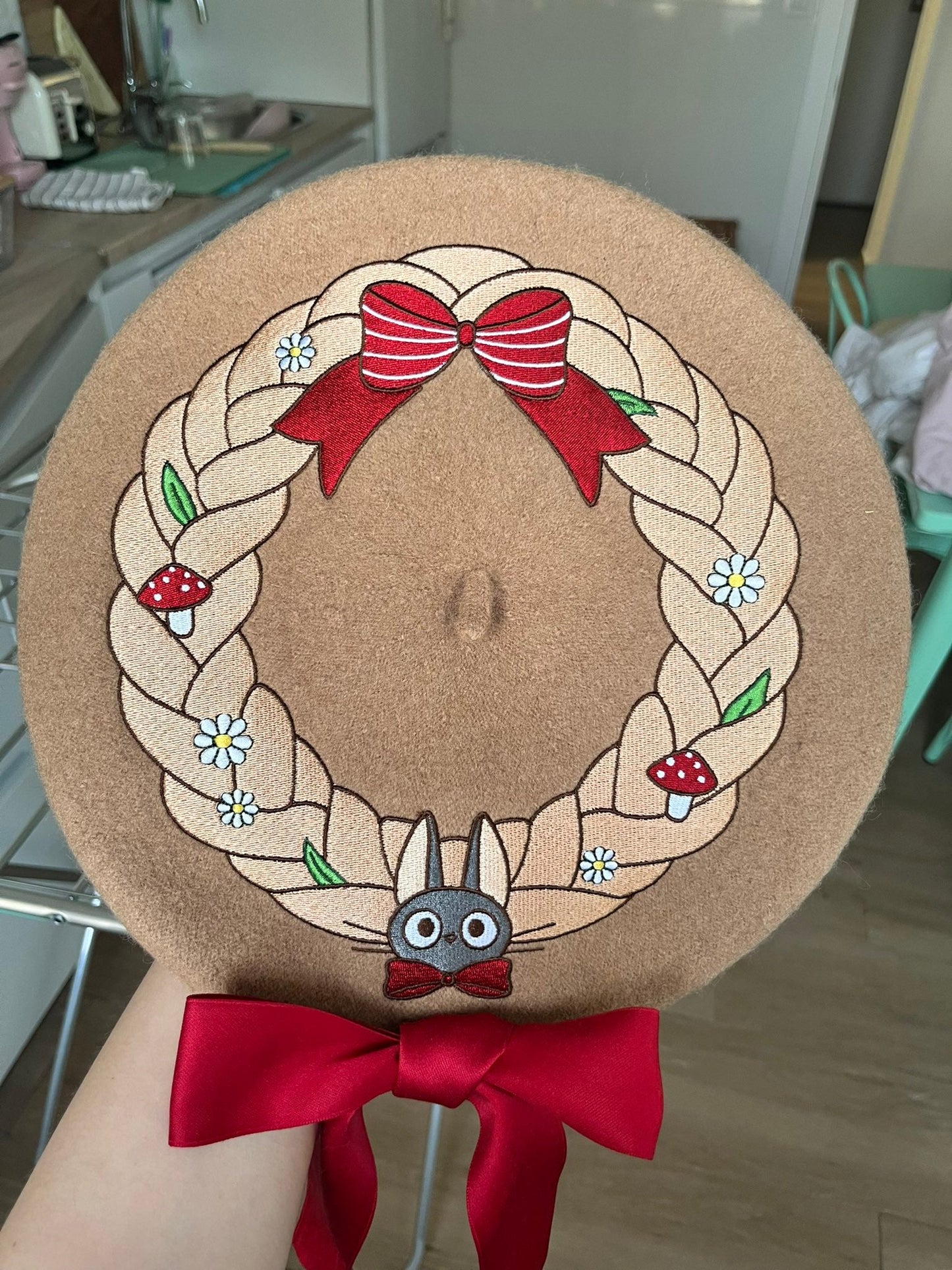 Brown cat Beret Elina's art