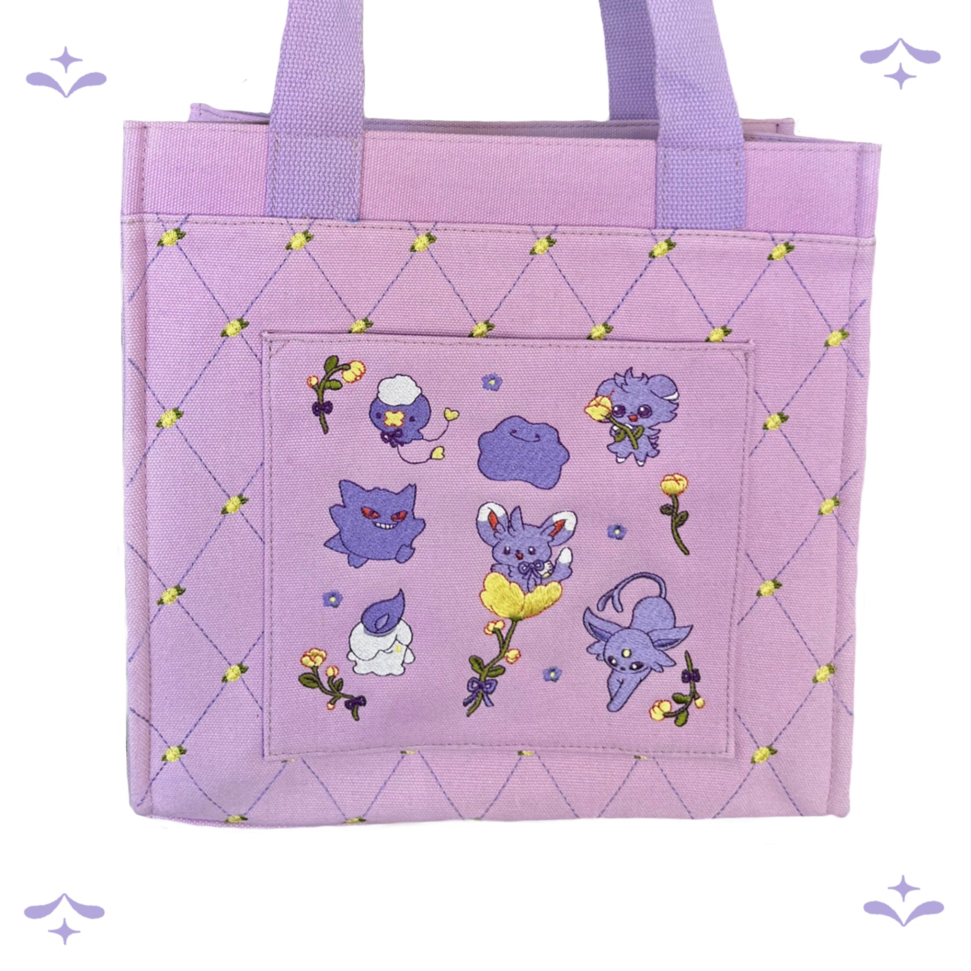 ✨IN STOCK✨ Lilac pokes Totebag Elina's art