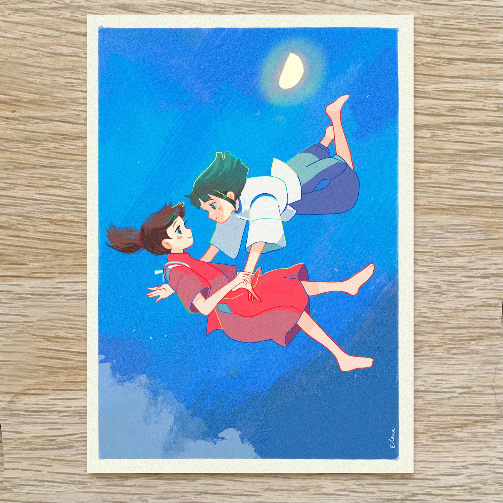 Dragon boy and girl print elemoli