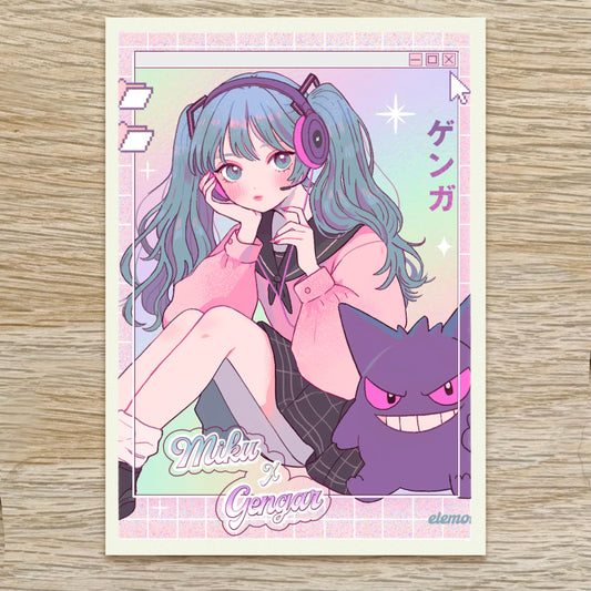 Miku x Gengar print elemoli