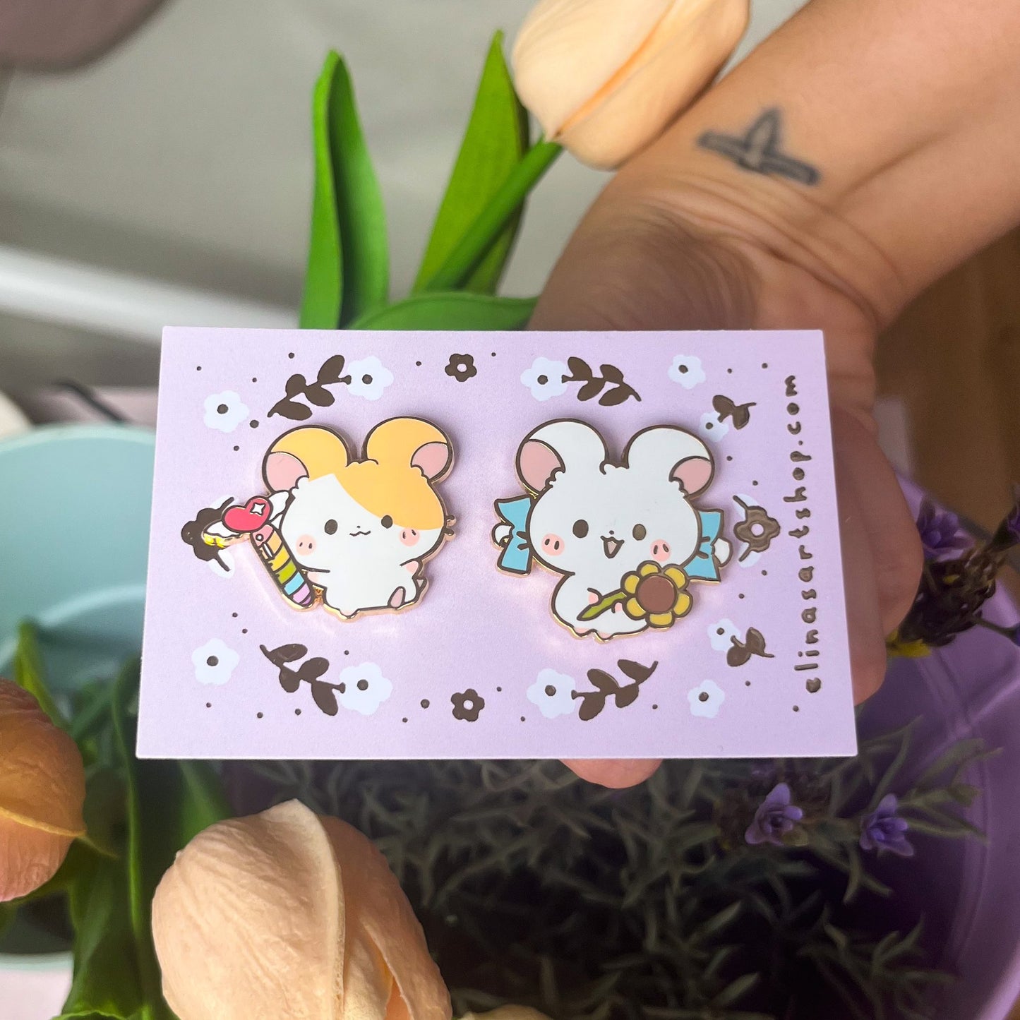 Hamtaro Enamel Pins