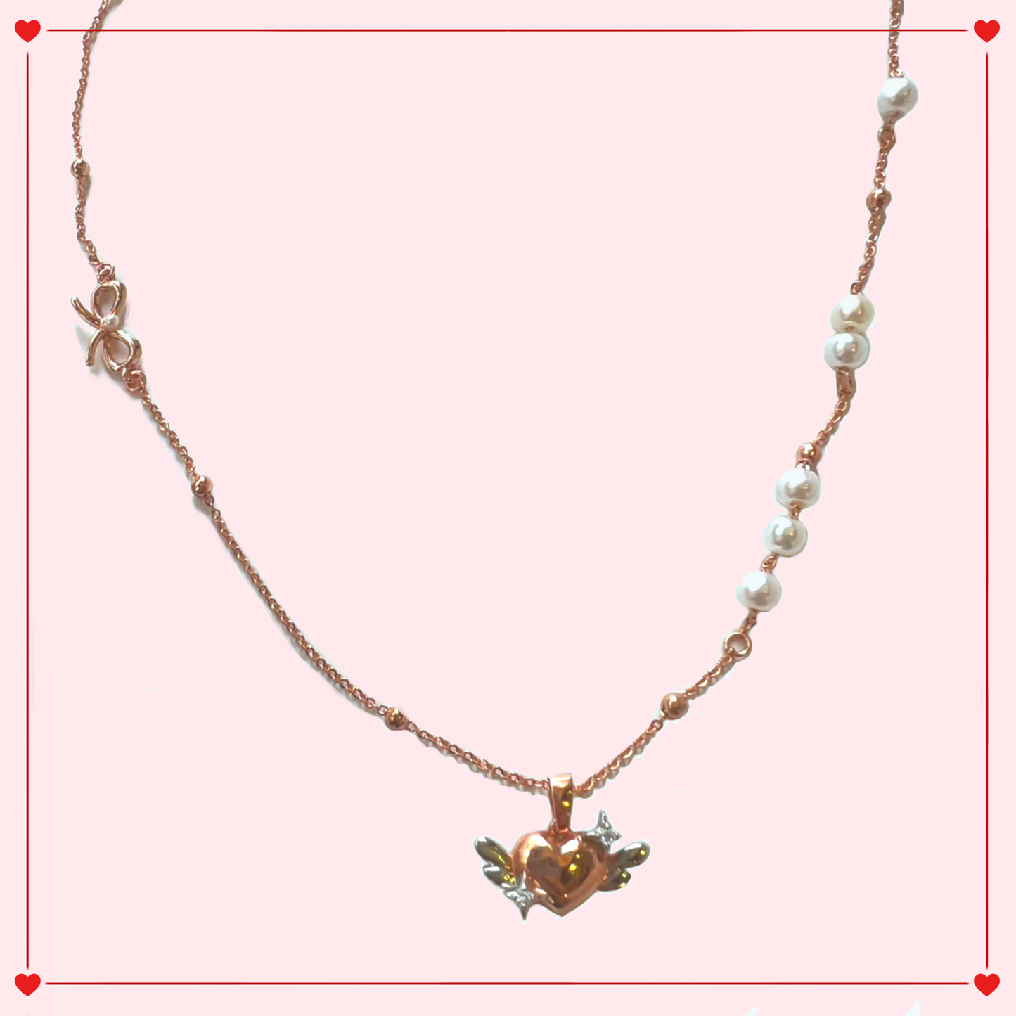 Heart cupid necklace