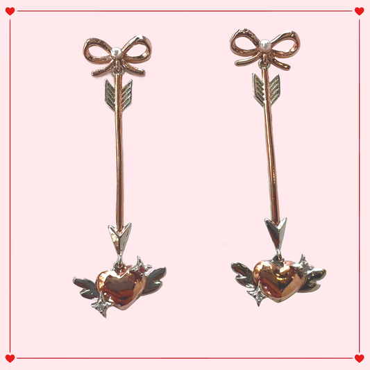 Heart cupid earrings