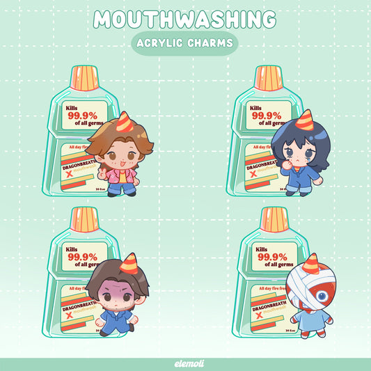 Mouthwashing acrylic charms Elina's art