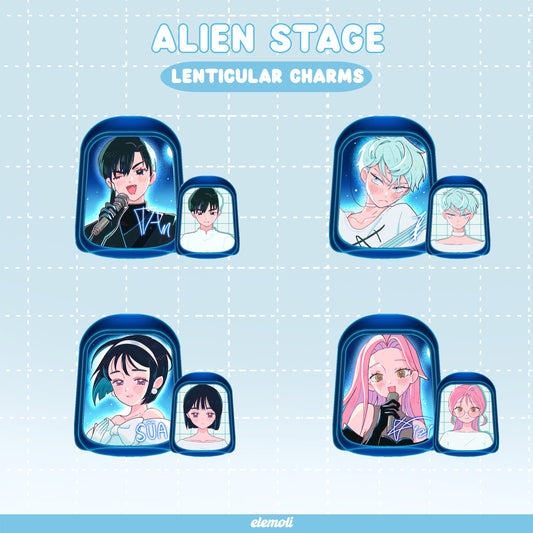 Lenticular Alien Stage acrylic charms elemoli