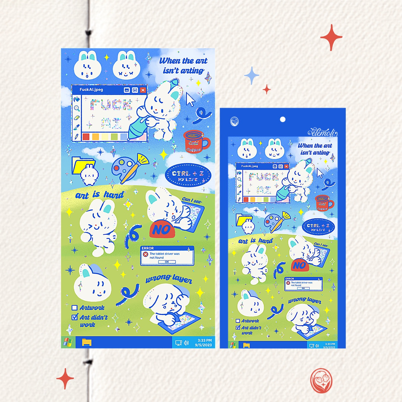 Digital artist stickersheet elemoli