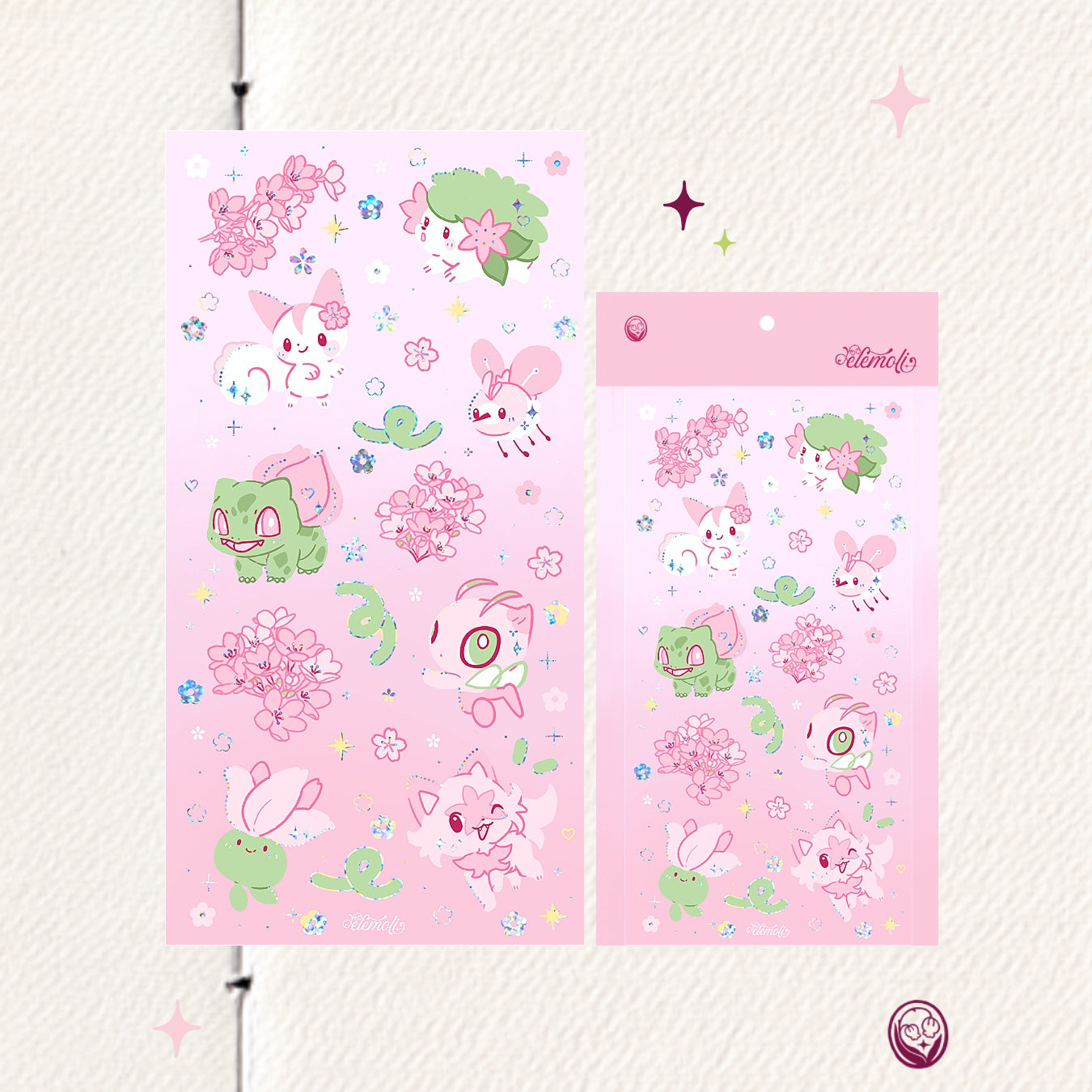 Poke sakura stickersheet elemoli