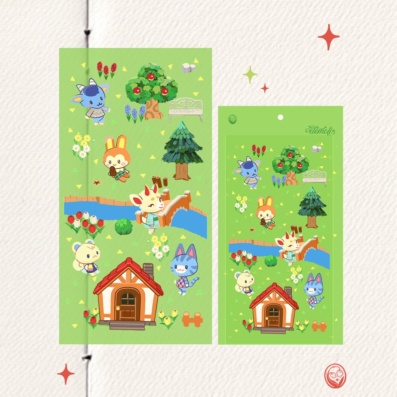 ACNH stickersheet elemoli
