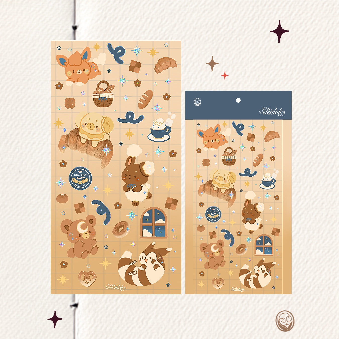 Poke cafe stickersheet elemoli