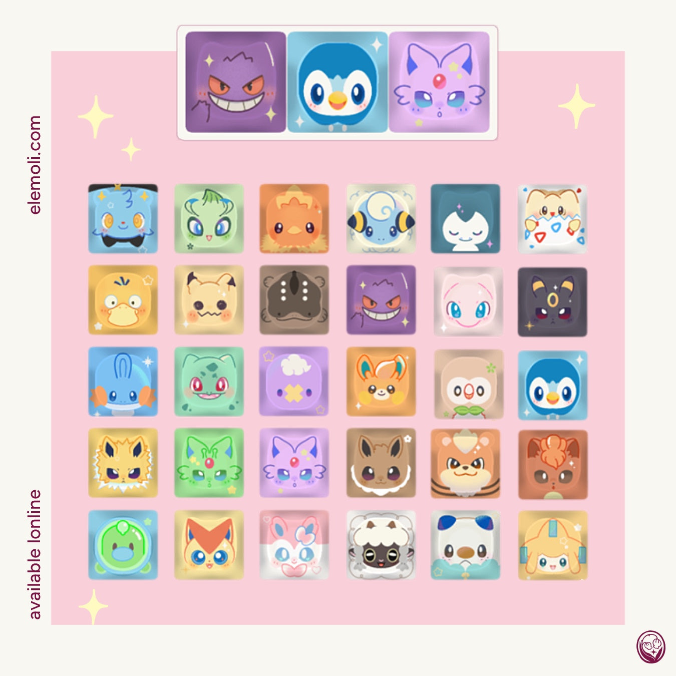 Poke DIY keycap charms elemoli