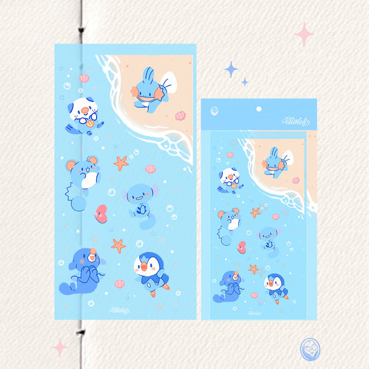 Poke water stickersheet elemoli