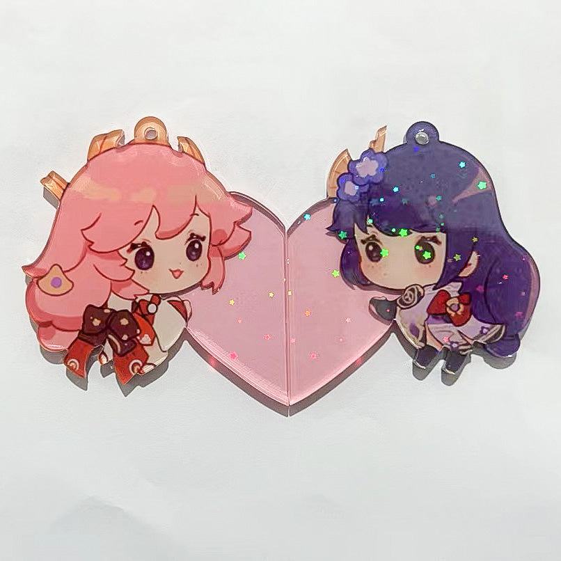 Genshin Impact matching half heart charms